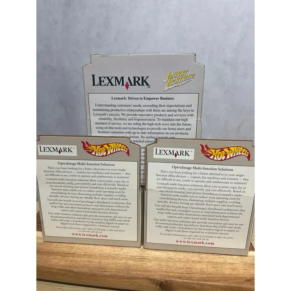 Vintage Lexmark Lighting Die-Cast Cars Lot of 3